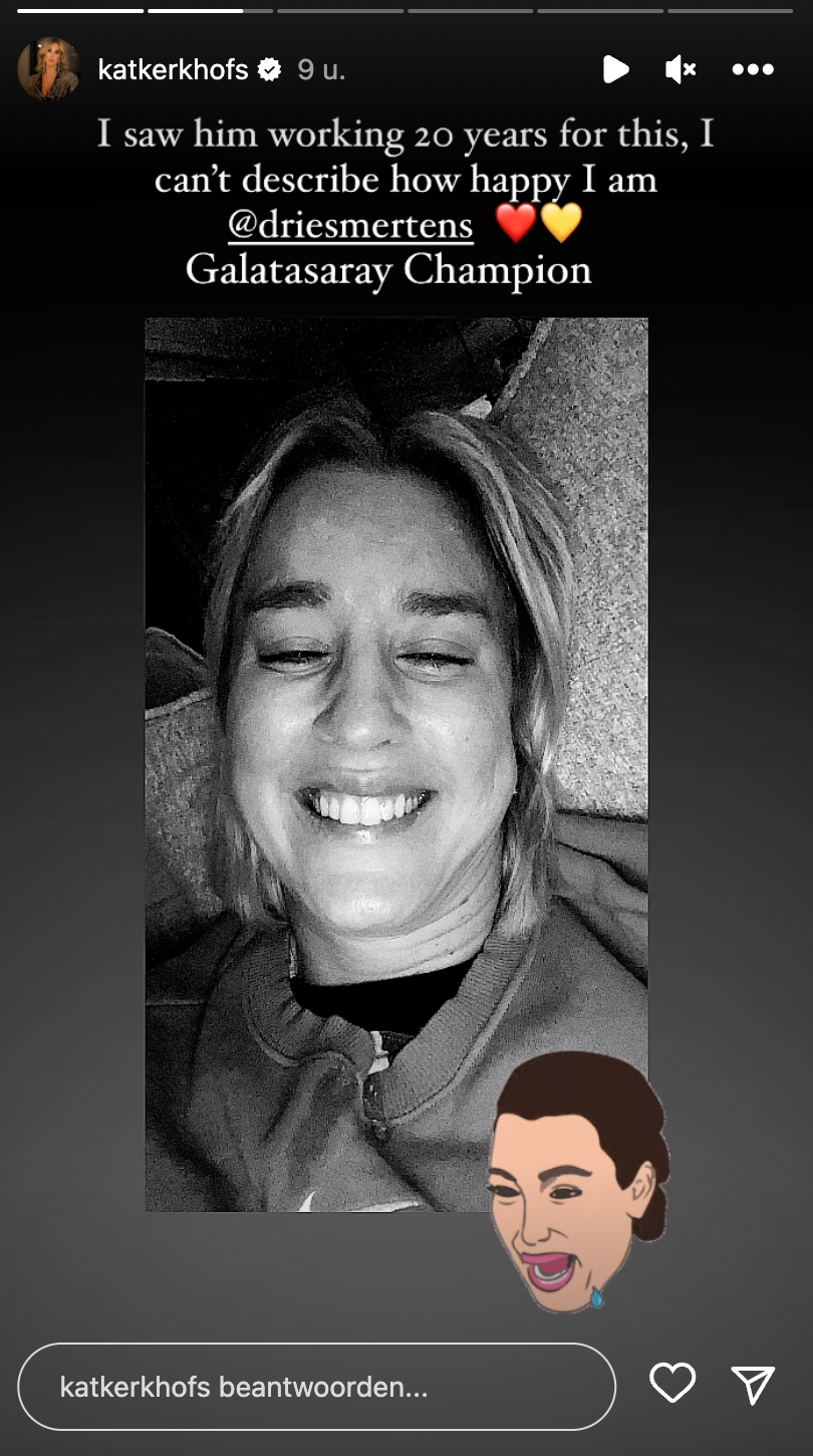 Kat Kerkhofs en Dries Mertens hebben geweldig nieuws te melden: "Kan niet beschrijven hoe gelukkig ik ben"