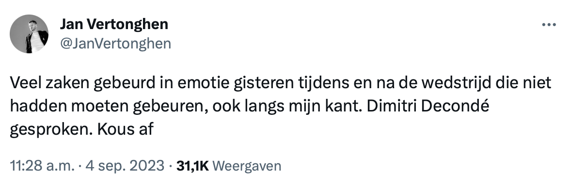 Jan Vertonghen reageert voor het eerst op confrontatie met De Condé: "Veel zaken gebeurd"