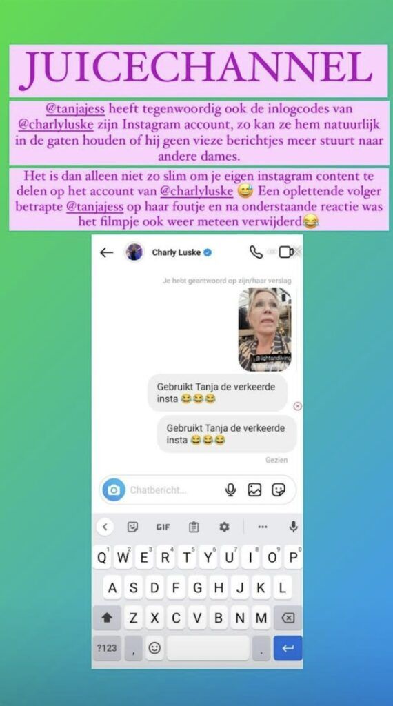 Uit deze gelekte chat blijkt hoe erg Charly Luske onder de duim zit bij Tanja Jess