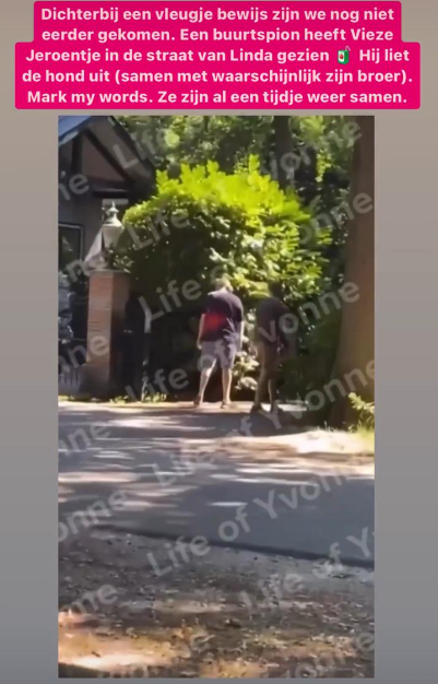 Zien: Jeroen Rietbergen gespot in de straat van Linda de Mol