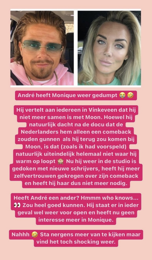 André Hazes zou Monique alwéér hebben gedumpt
