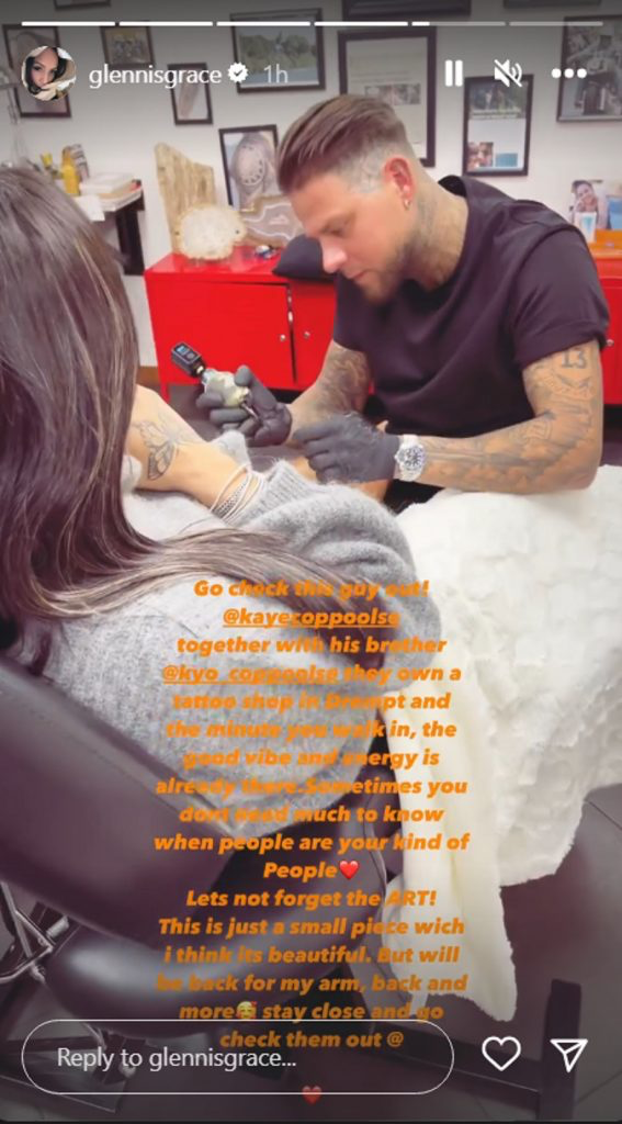 Oliedomme spelfout ontdekt in tattoo van Glennis Grace