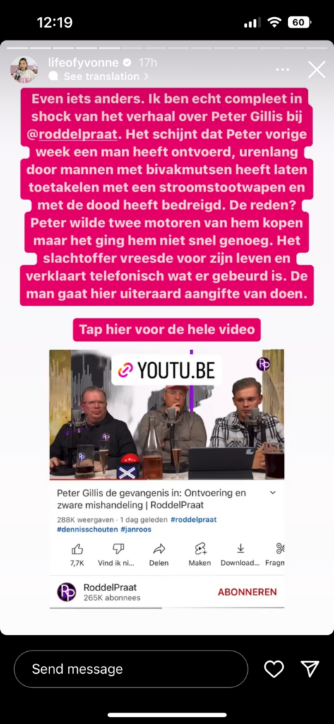 Peter Gillis verdacht van ontvoering en mishandeling