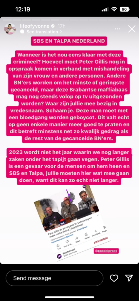 Peter Gillis verdacht van ontvoering en mishandeling
