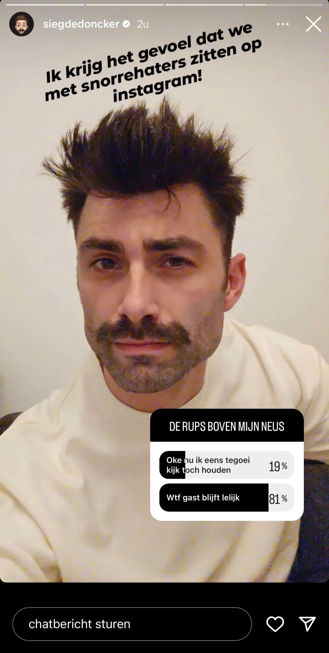 Sieg De Doncker verrast zijn volgers op Instagram met een totaal nieuwe look: "Wat denken jullie ervan?"