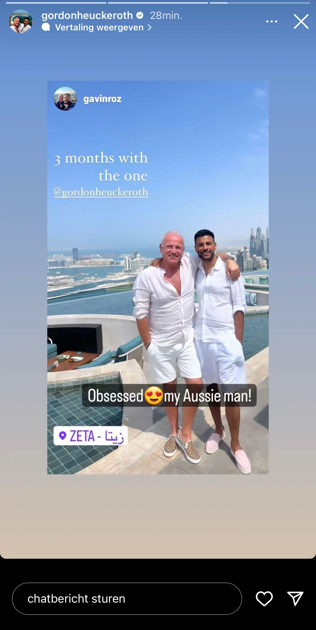 Gordon en zijn nieuwe Australische vriend maken nu al heuglijk nieuws bekend: "Blij voor jullie!"