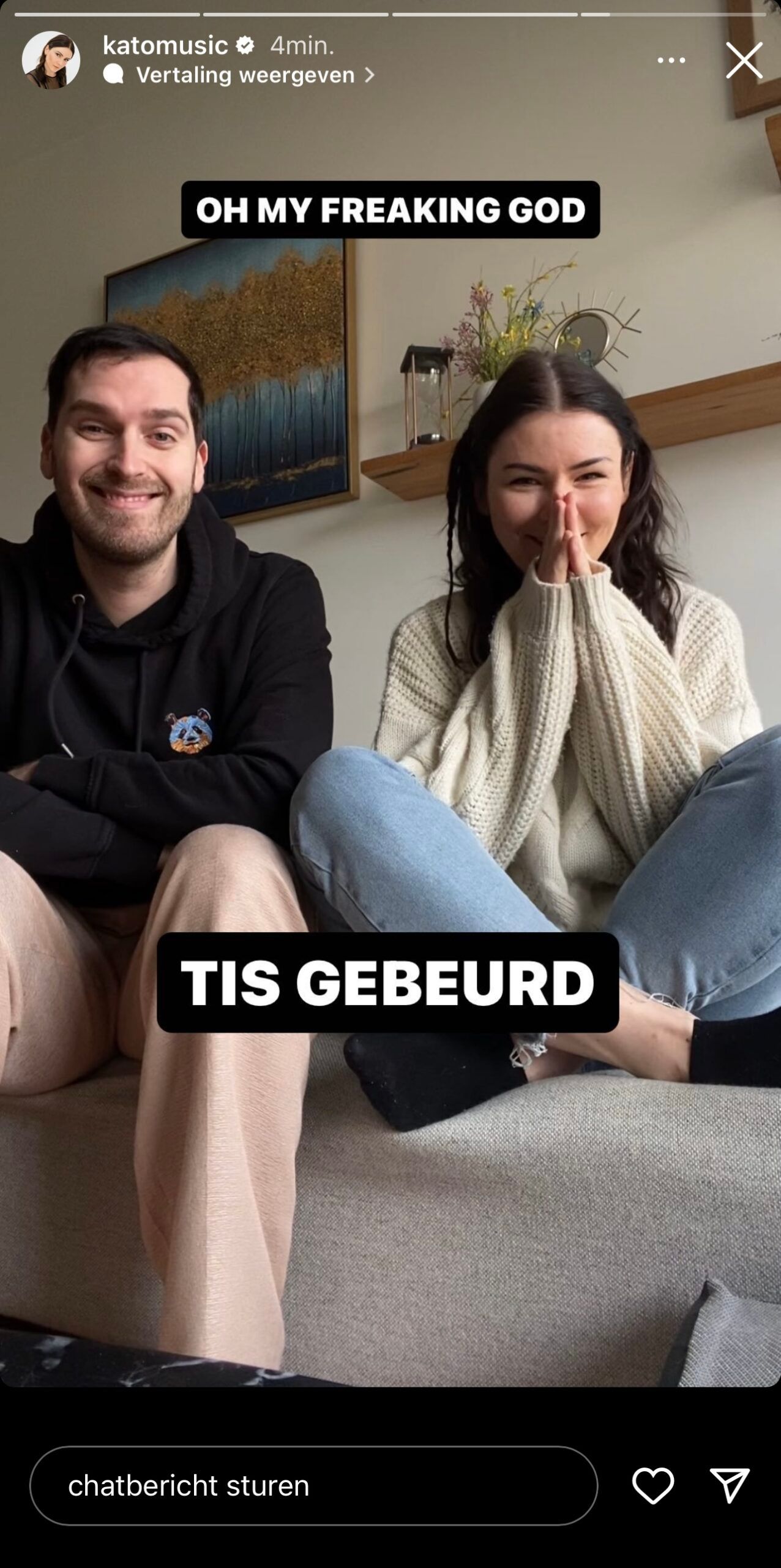 Tom en Kato van The Starlings hebben prachtig nieuws: “Oh my freaking god, ’t is gebeurd”