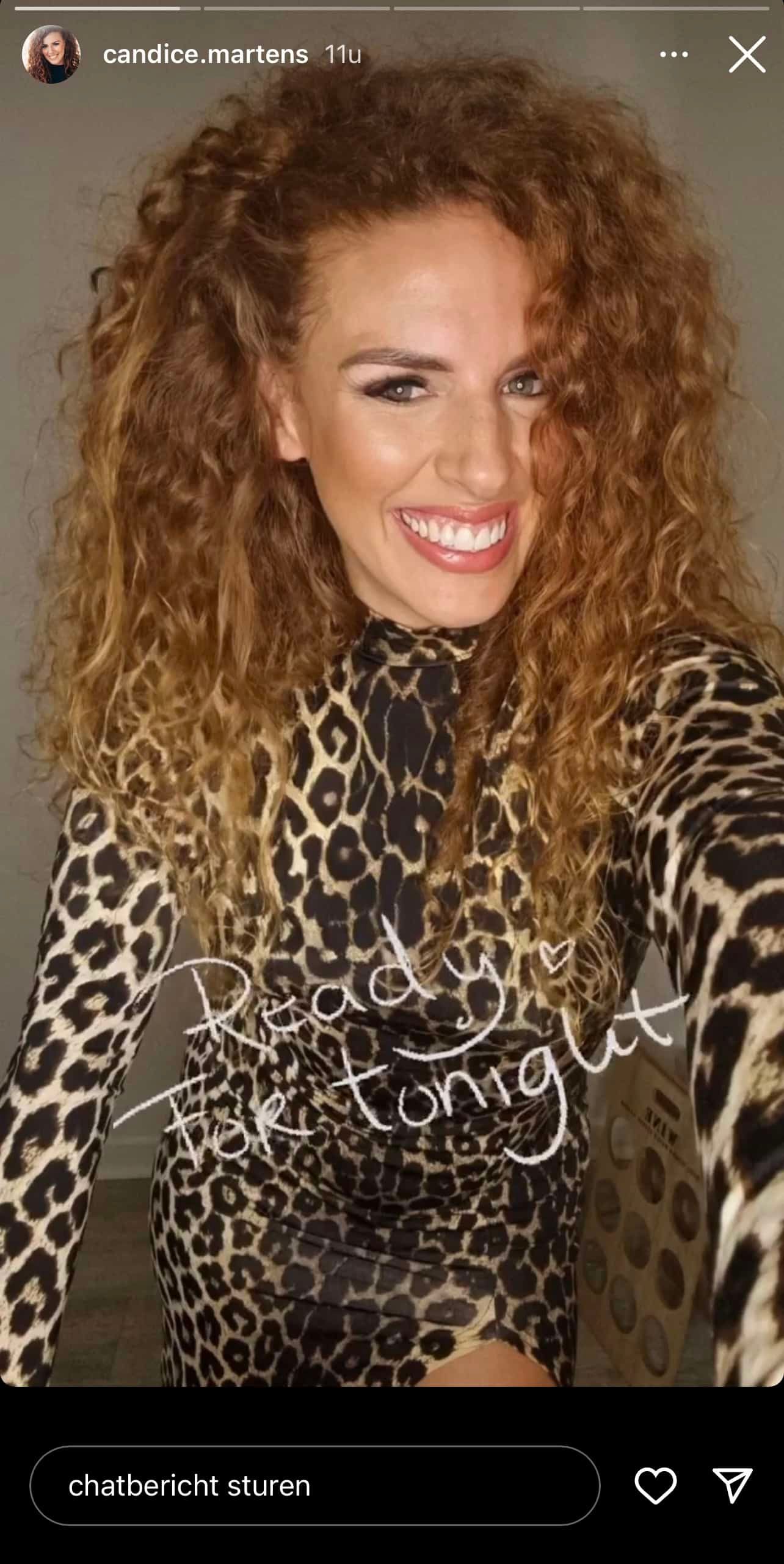 Candice uit 'Blind Getrouwd' laat zich van haar meest sexy kant zien in een erg strak kleedje