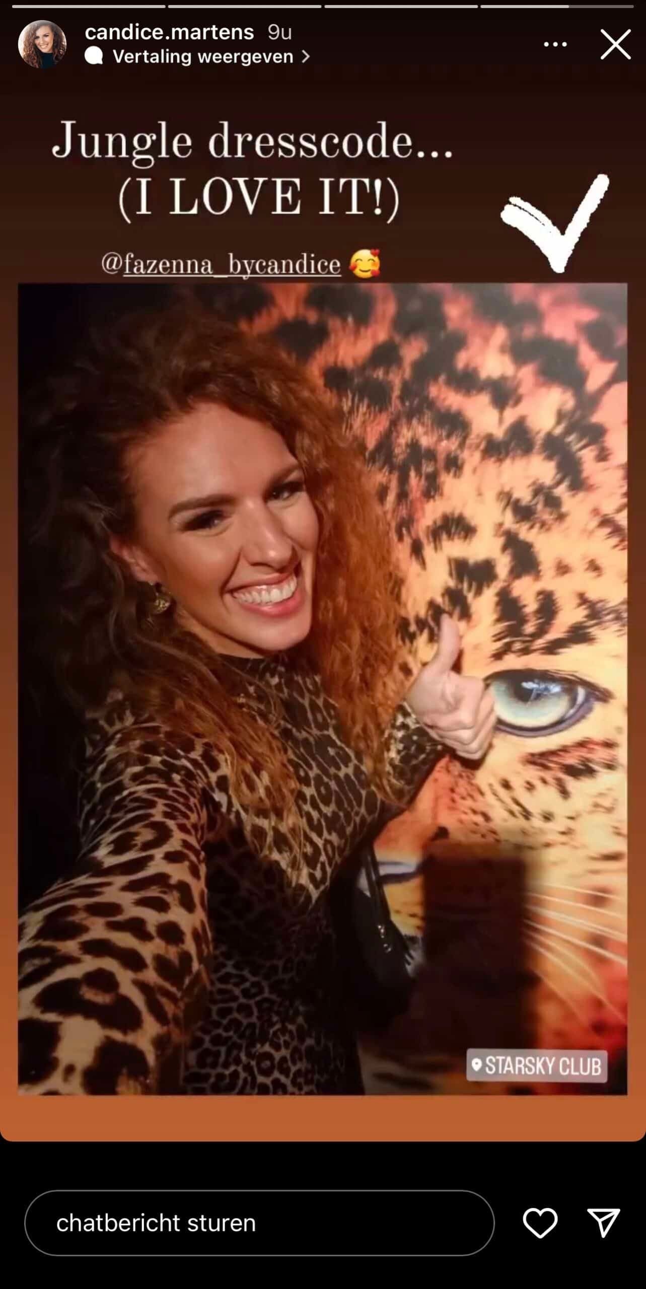 Candice uit 'Blind Getrouwd' laat zich van haar meest sexy kant zien in een erg strak kleedje