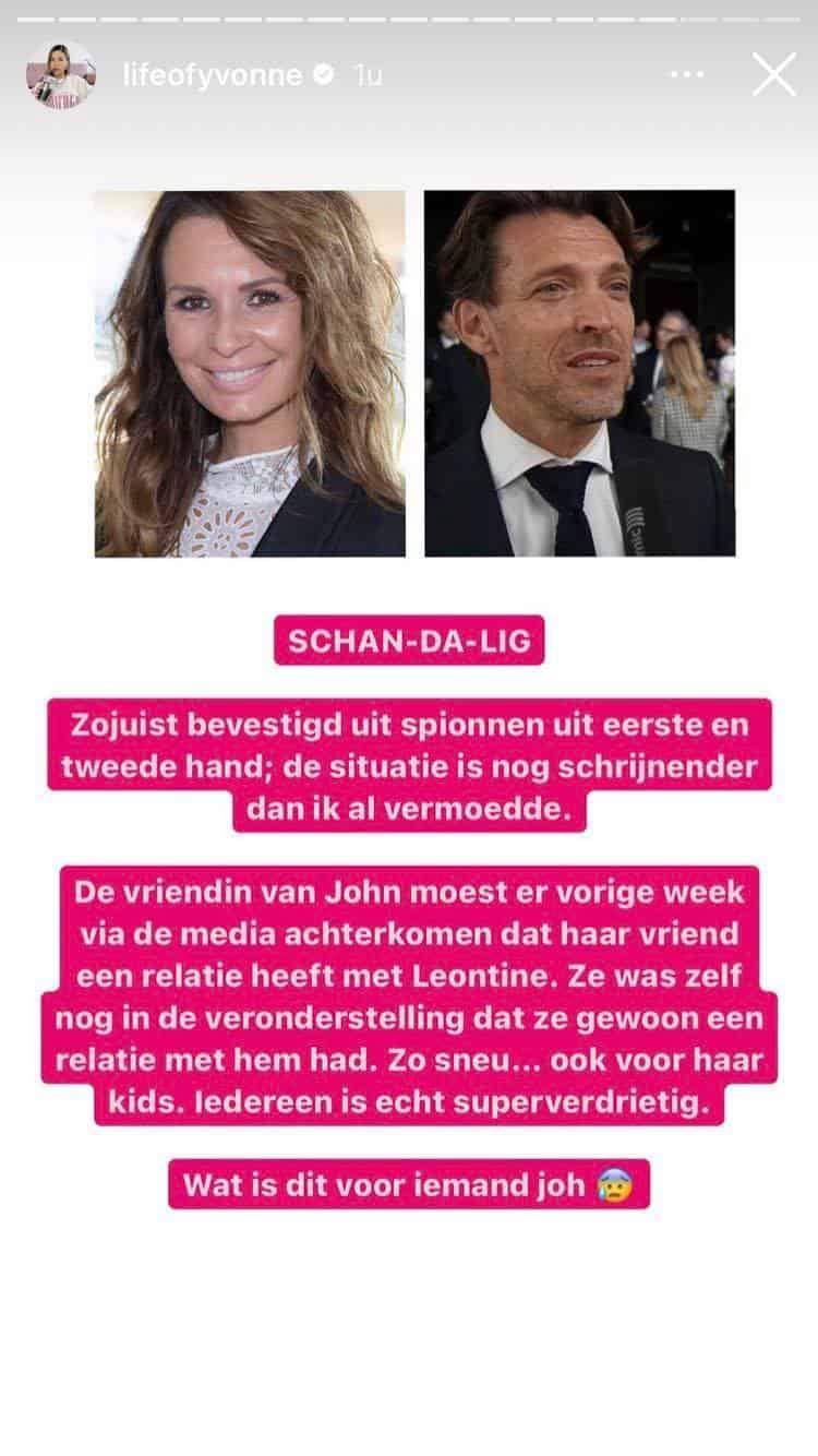 Schandaal rond Leontine Ruiters nog schrijnender: "Vriendin van John ontdekte via media relatie met Leontine"