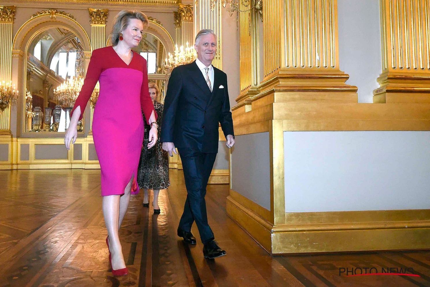 Koningin Mathilde en koning Filip. Bron: Photonews