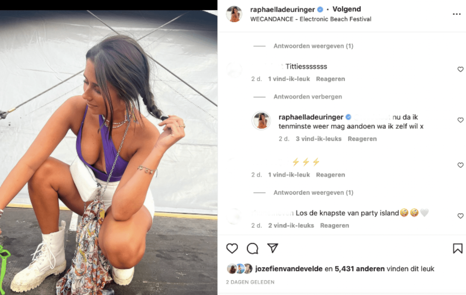 Bron: Instagram @raphaelladeuringer