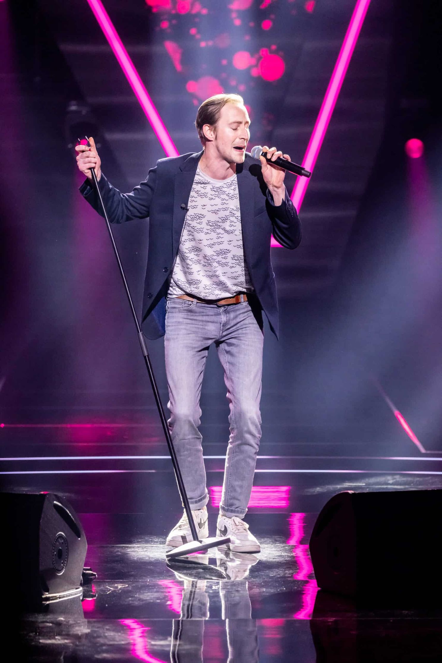 Bram Van Outryve tijdens zijn auditie bij 'The Voice'. Bron: VTM.