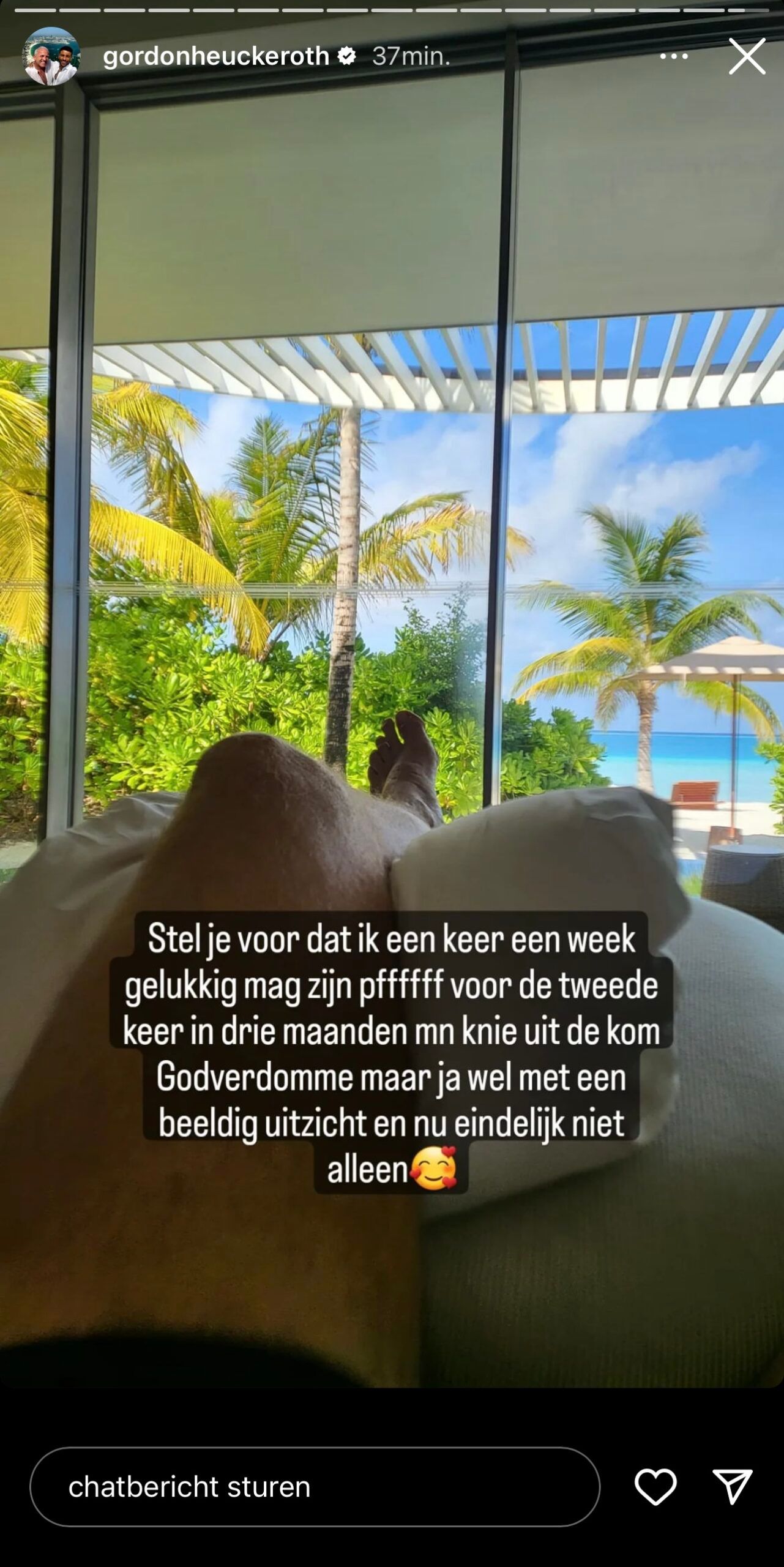 Droomvakantie van Gordon valt in duigen: presentator onthult slecht nieuws over zijn gezondheid