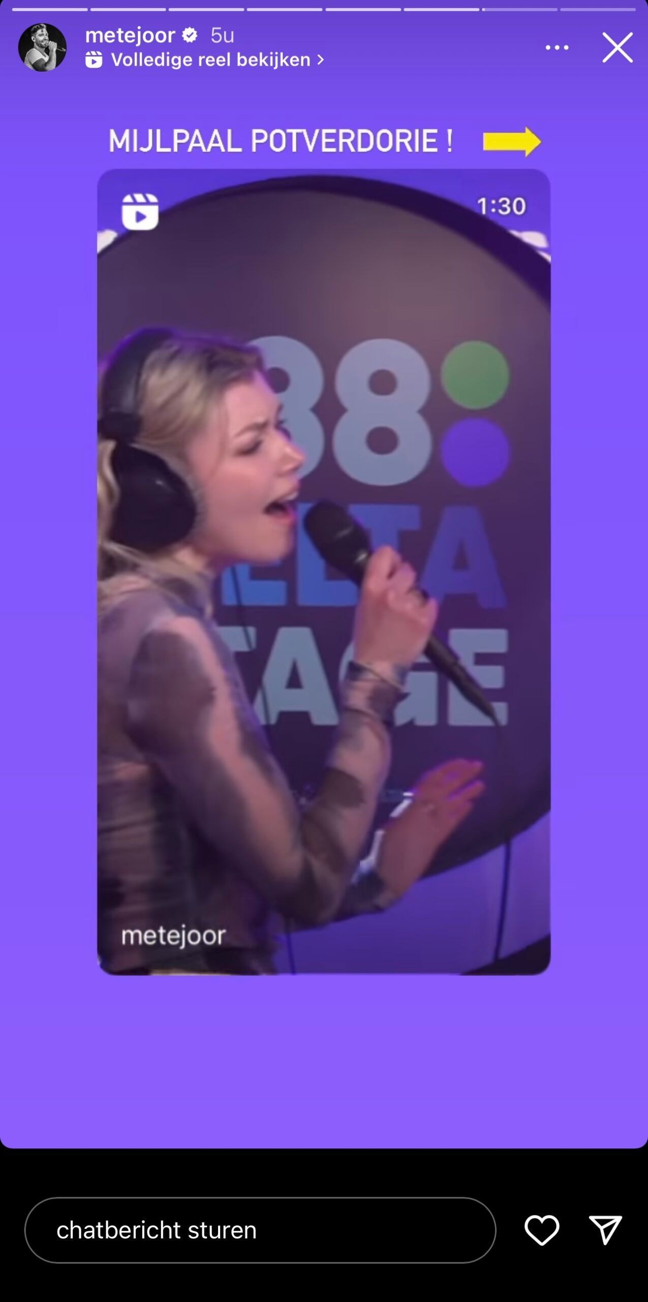 Metejoor in de wolken nadat hij fantastisch nieuws te horen krijgt: "Mijlpaal potverdorie!"