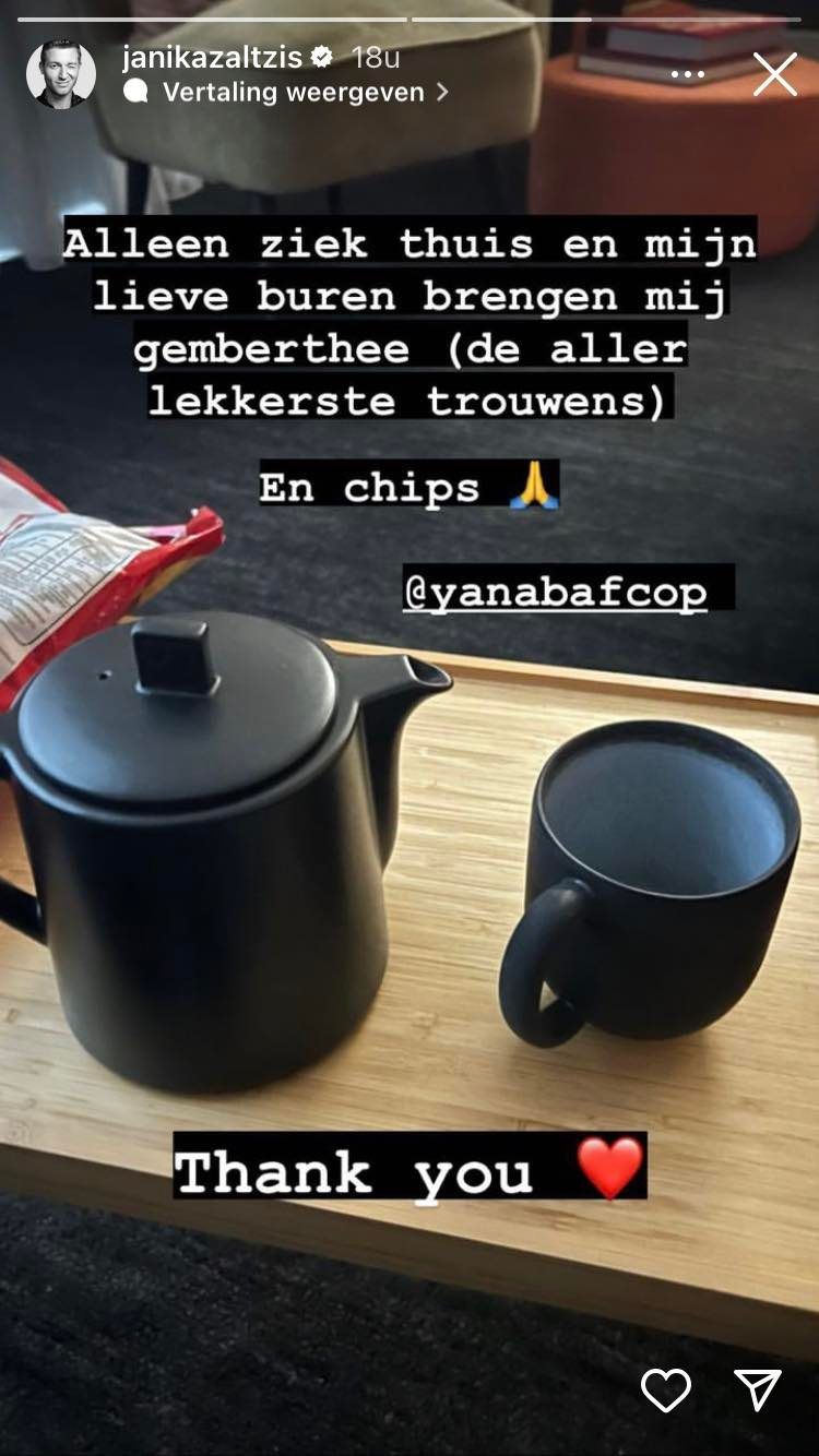 Bron: Instagram Stories @janikazaltzis 