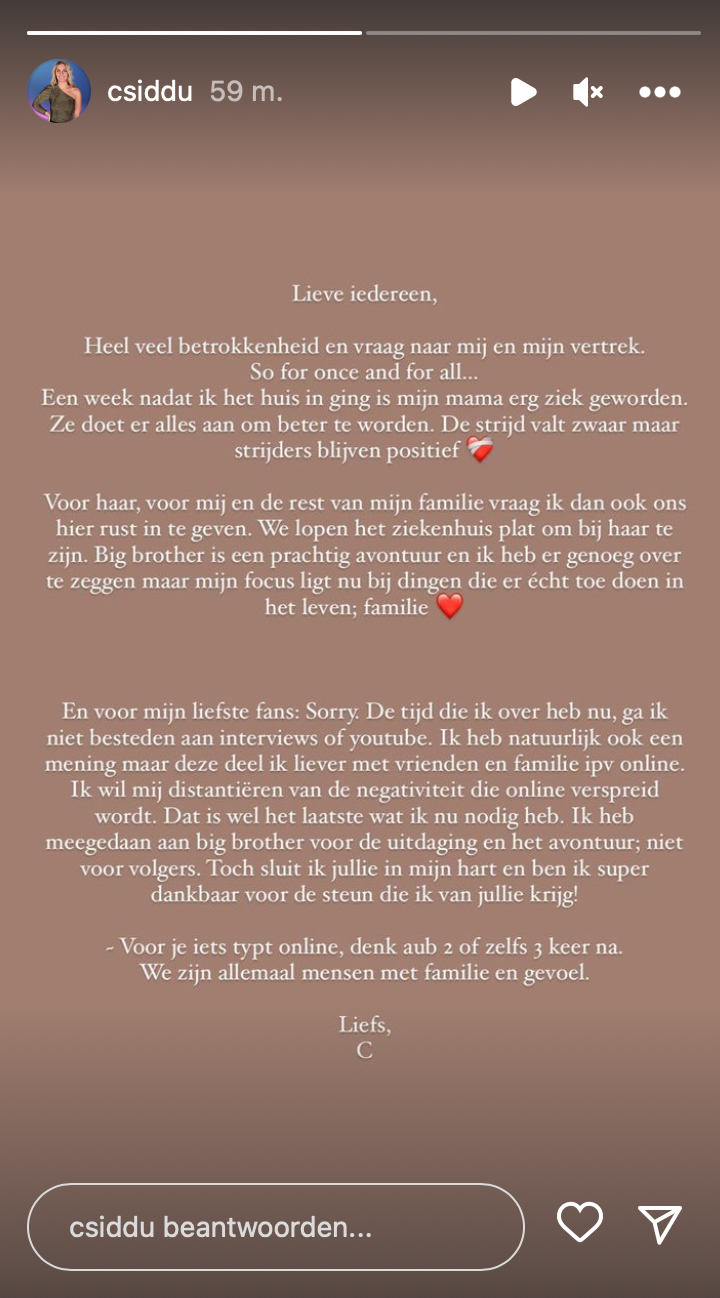 Bron: Instagram Stories @csiddu