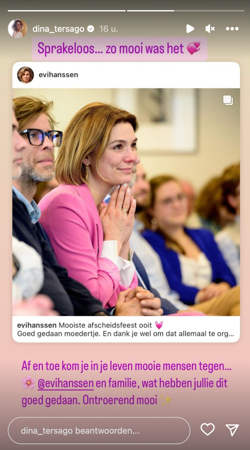 Dina Tersago erg aangegrepen na triest nieuws: "Ik ben sprakeloos"