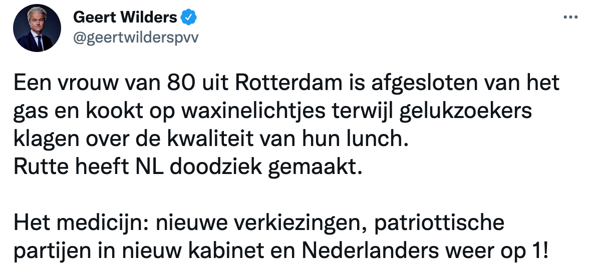 Geert Wilders: 'Rutte heeft Nederland doodziek gemaakt'