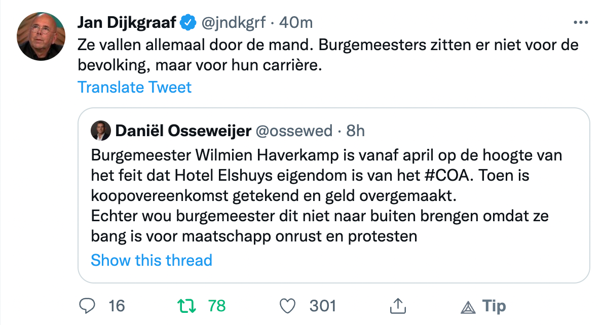 Jan Dijkgraaf geschokt dat burgemeester Albergen wist van opvang: 'Ze vallen allemaal door de mand!'