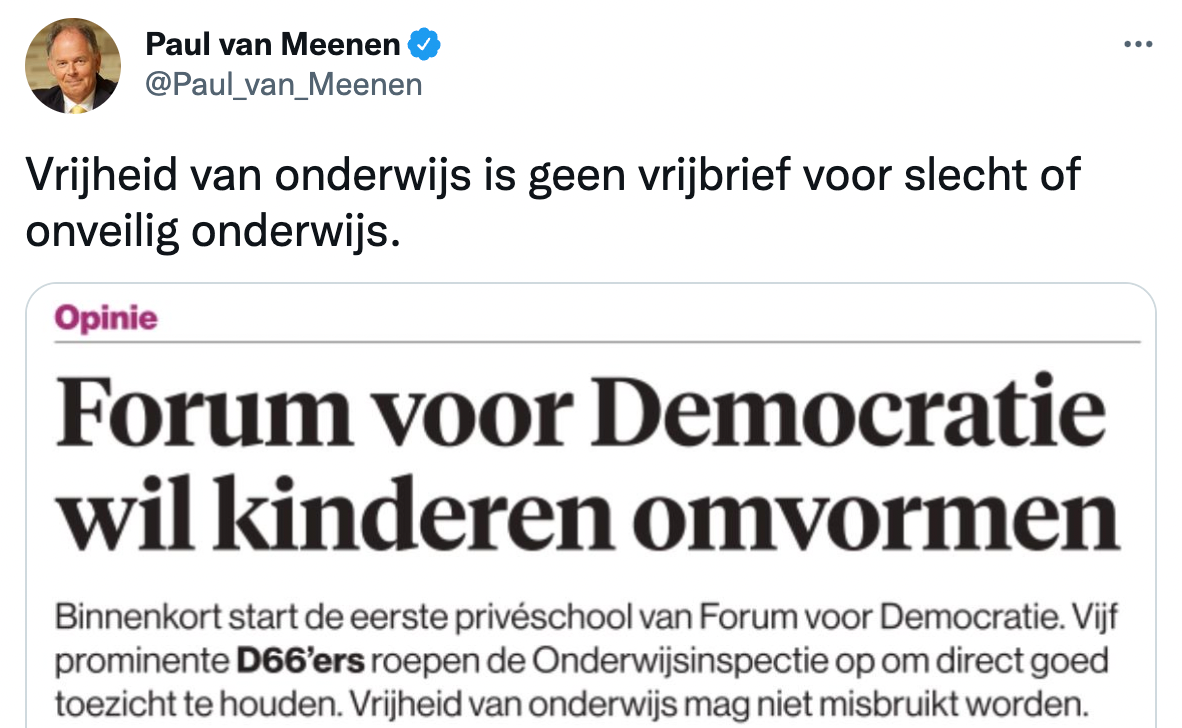 Ralf Dekker (FVD) zet haters van D66 op hun plek: "Ik ben óók tegen slecht en onveilig onderwijs"