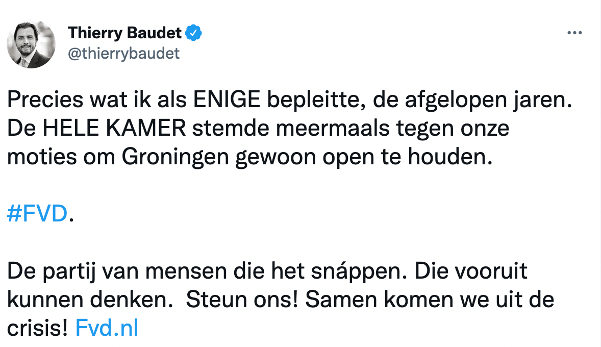 Wierd Duk eist dat gaskraan Groningen open wordt gezet: "Geef die Groningers heel veel geld!"