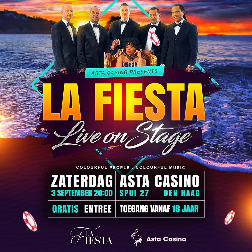 La Fiesta za 3 sep live in ASTA Casino Den Haag