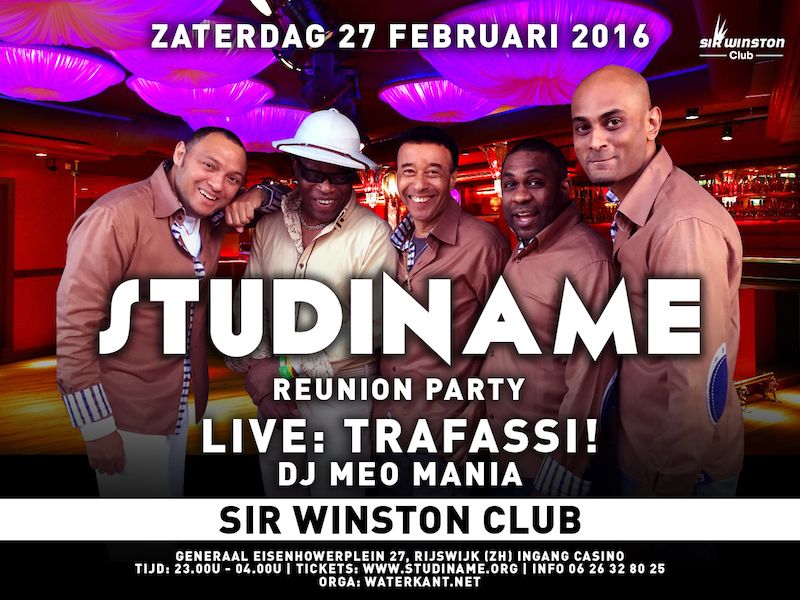 Studiname Reunion Party met Trafassi 27 februari