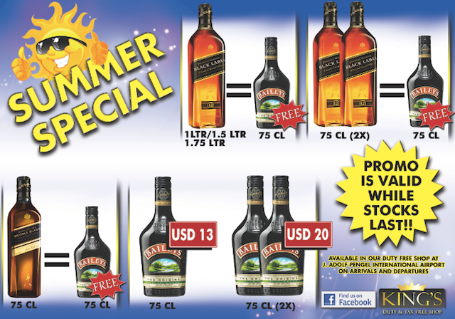 Actie King's taxfree shop op luchthaven Suriname