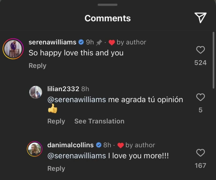 Serena Williams expresa su alegría por la victoria de su compatriota Danielle Collins en el Miami Open 2024