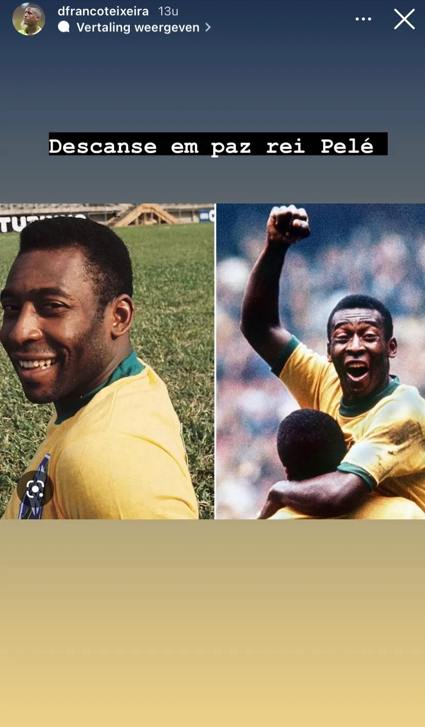 Voetbalwereld staat stil bij overlijden Pelé, die ook speelde in Het Diekman