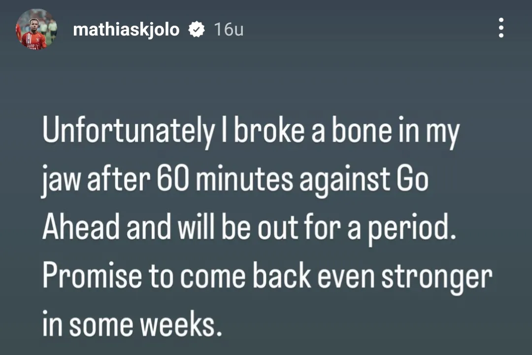 Heftig: Kjolo heeft kaak gebroken: "Beloof sterker terug te komen"