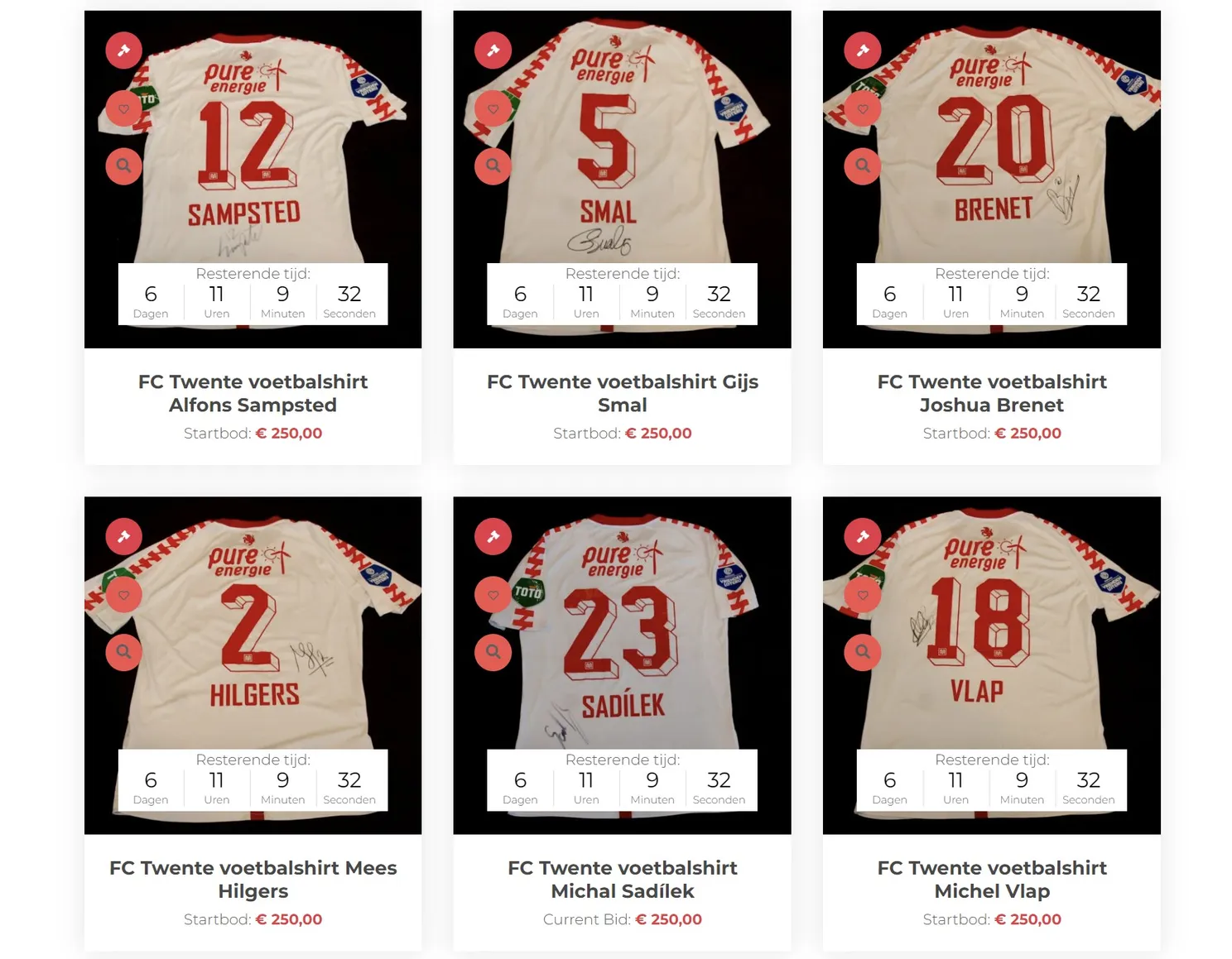 Biedt nu op matchworn Twente-shirts en steun de slachtoffers in Turkije en Syrië