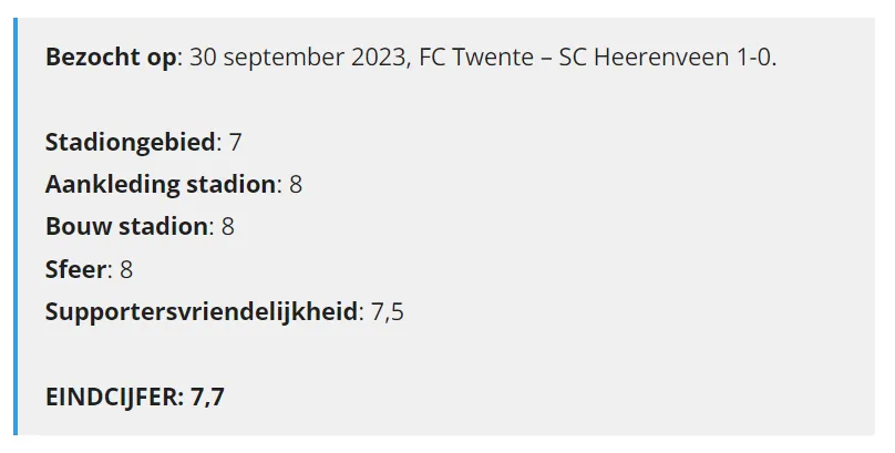 Stadiontest VI: Grolsch Veste een imposante en sfeervolle kolos