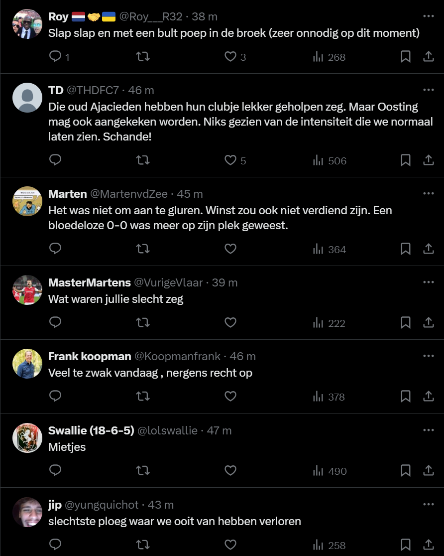 Twente-supporters woest na nederlaag tegen Ajax: "Schaam je kapot!"