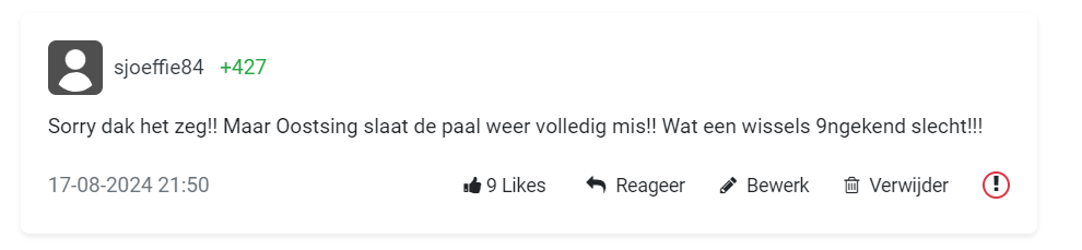 Supporters uiten felle kritiek op Oosting: "Hij moet goed in de spiegel kijken"