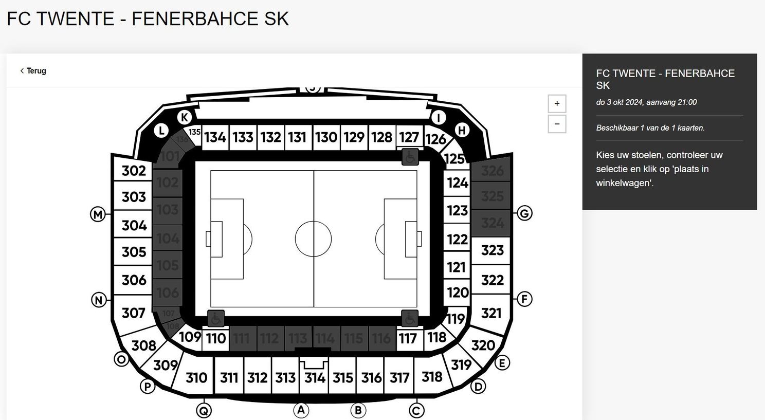 FC Twente - Fenerbahce nog lang niet uitverkocht