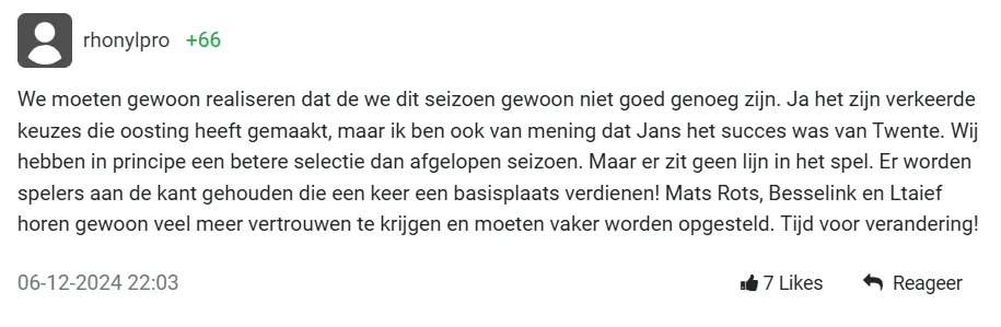 Supporters sparen Oosting en Bruggink niet na afslachting bij PSV