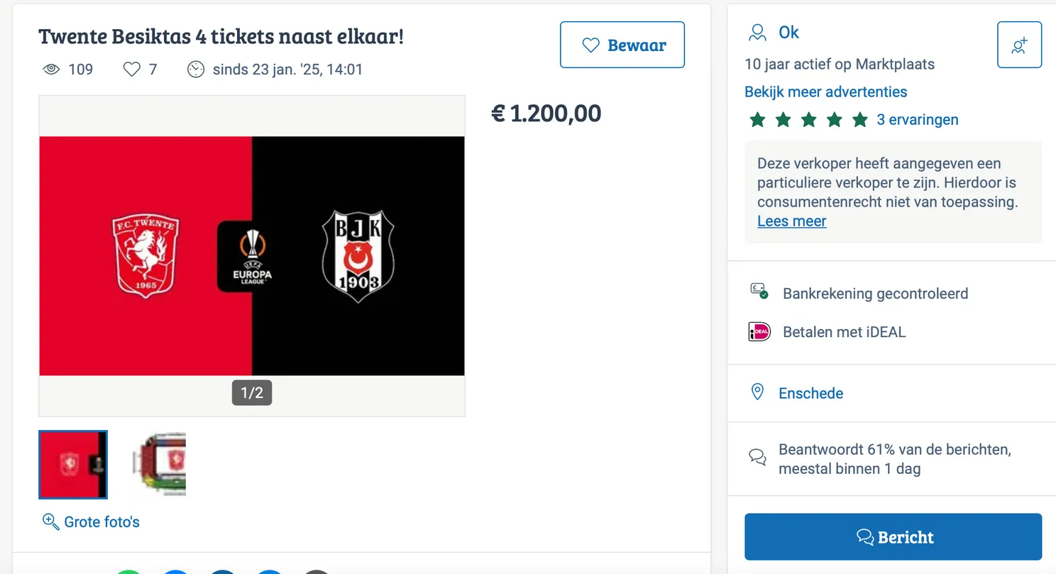 fc twente besiktas marktplaats ticketsale