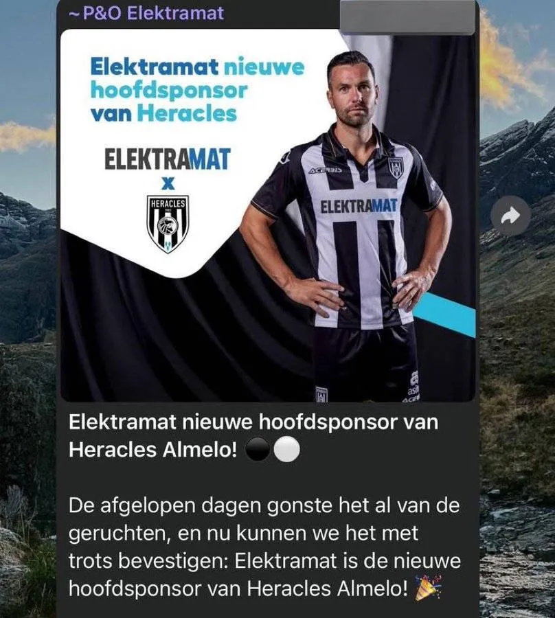 Elektramat nieuwe hoofdsponsor Heracles Almelo