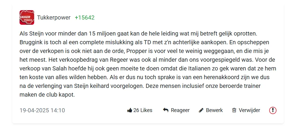 Twente-supporters spreken schande van genoemd bedrag Steijn: "Je verraadt je eigen club"