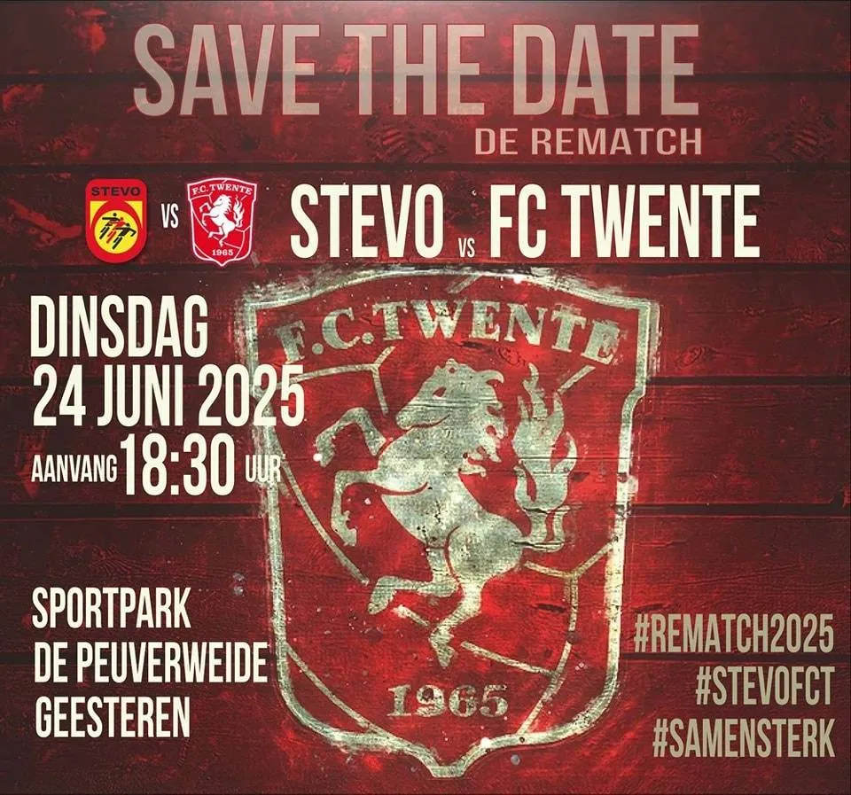 Eerste oefenwedstrijd FC Twente seizoen 2025-2026 bekend