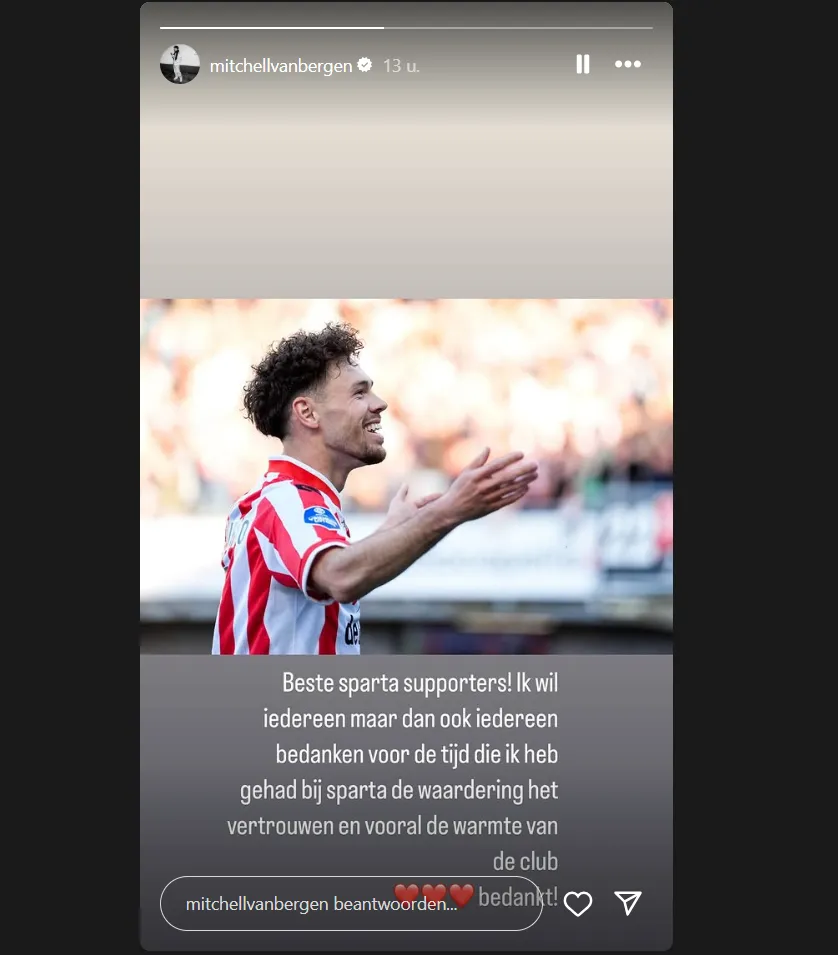 Van Bergen heeft boodschap voor Sparta: Keert hij nog terug naar Enschede?