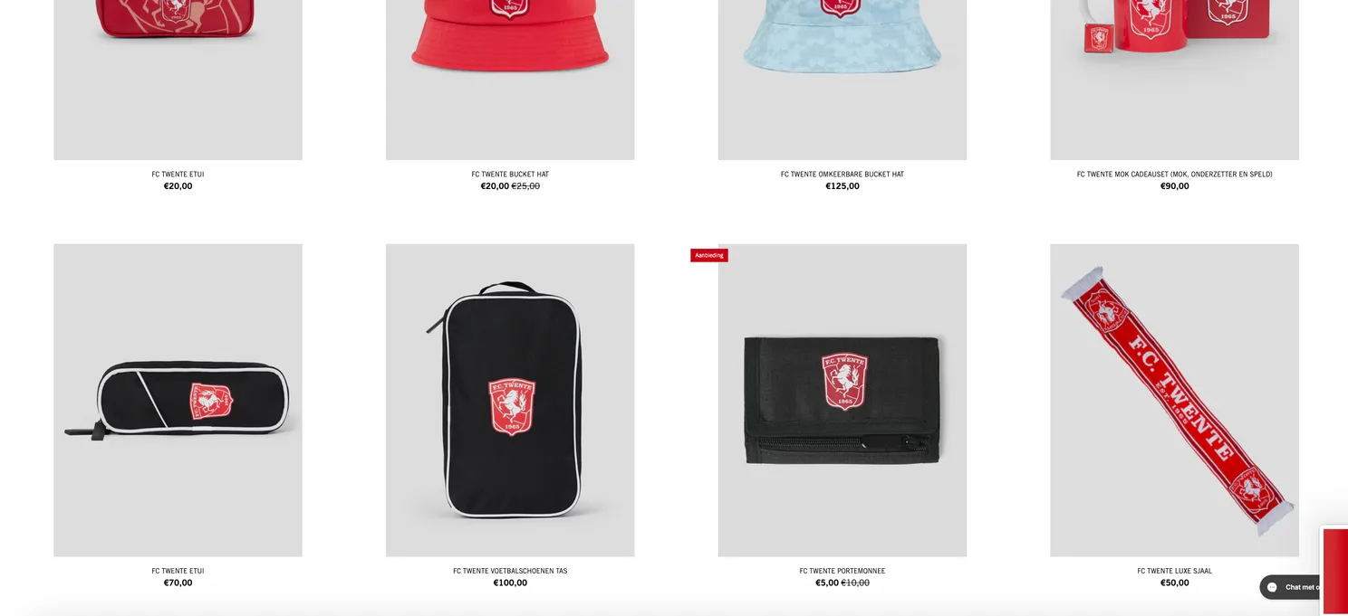 Oeps! Torenhoge prijzen in FC Twente Fanstore: een etui van 70 euro en een sticker van 100