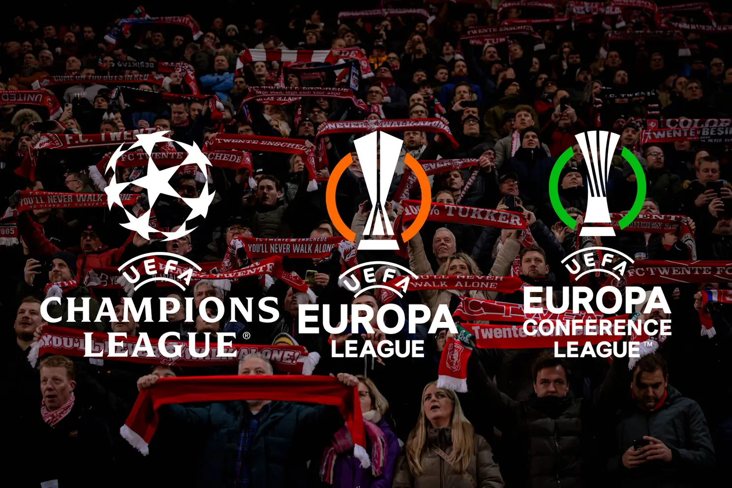 supporters-fc-twente-sjaaltjes-in-de-lucht-champions-league-europa-league-conference-league-logos