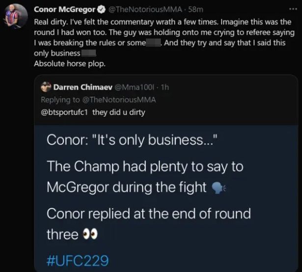 'Homofoob': McGregor wist VIEZE Khabib berichten op twitter