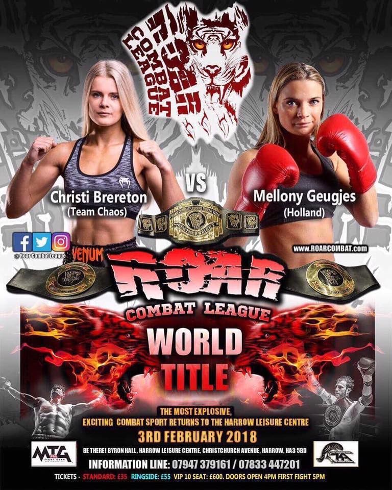 Mellony Geugjes voor wereldtitel Muay Thai de ring in tegen Christi Brereton