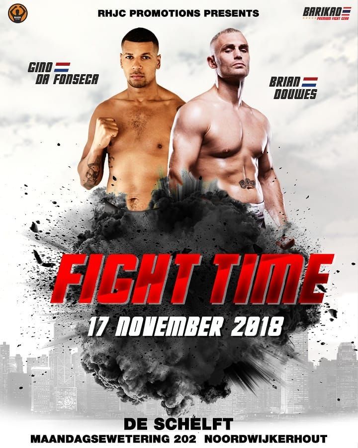 Brian Douwes in prof boks partij tijdens Fight Time Noordwijkerhout