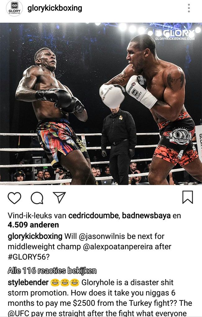 UFC Vechter beledigd GLORY Kickboxing, Enfusion kampioen reageert!
