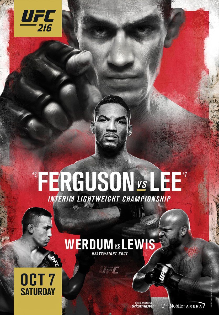 Officiële poster UFC 216 en Line up!